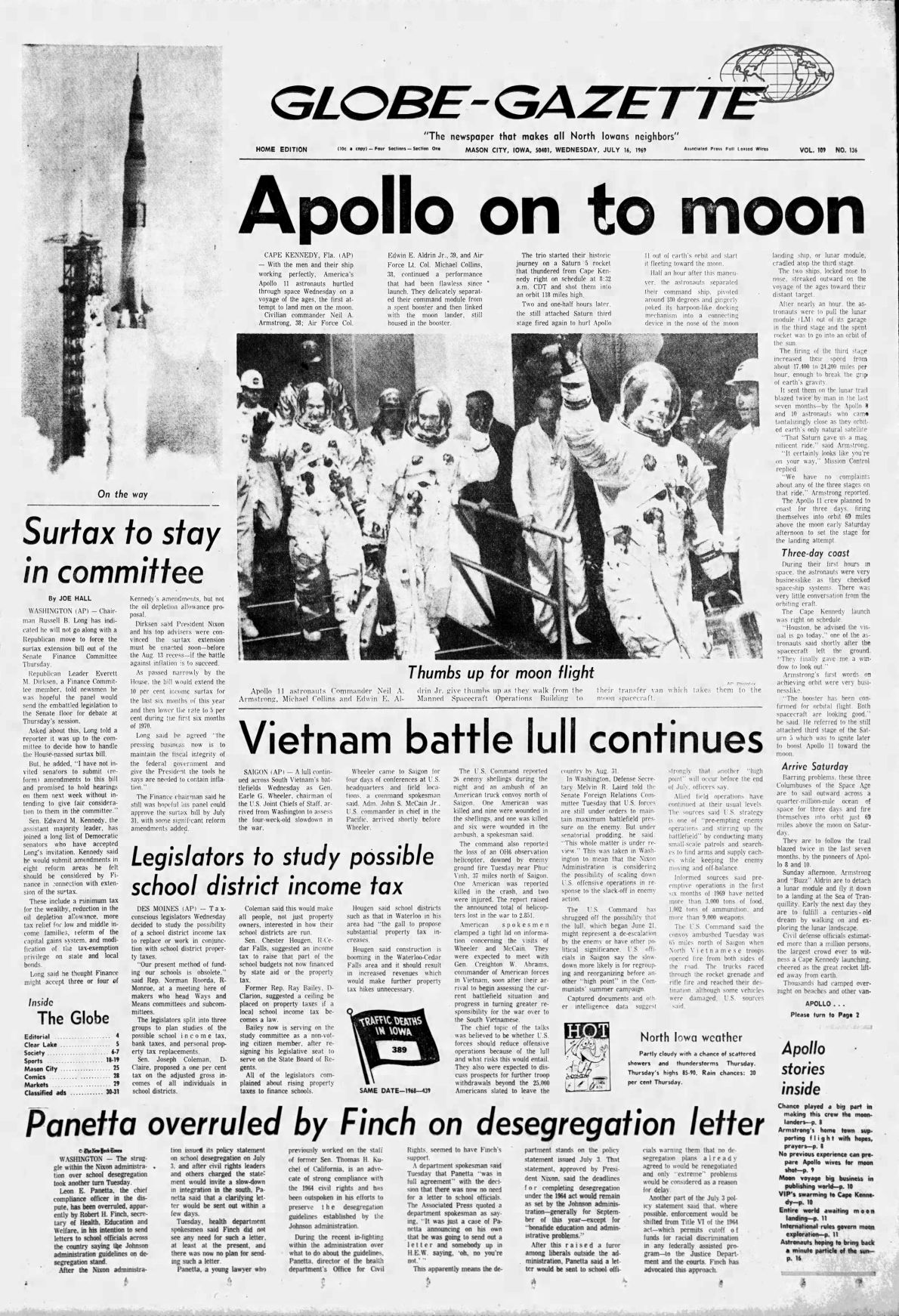 "Apollo on to Moon"